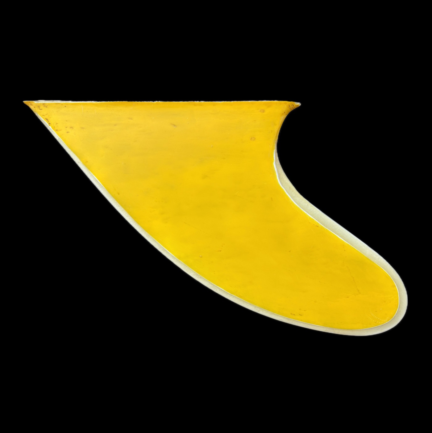 Vintage Surfboard Fin HOBIE Yellow