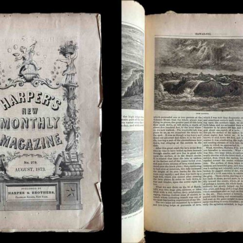 Harpers Magazine No.279 August 1873 Hawaiian Surfing
